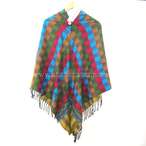 Fashionable Warm Acrylic Poncho Winter Ponchos for <b>Women</b> <b>Cape</b> Acrylic Woolen Poncho Easy to Wear with High Quality From India - Product Image 2