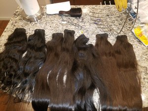 Extensiones de Cabello Humano 100% Suaves y Brillantes, Largas y Lisas, Naturales en Color Marrón y Negro, Calidad Estándar, Cómodas de Usar para Mujeres - Product Image 2