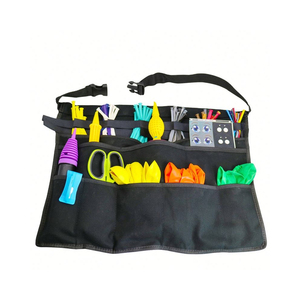 Tablier unisexe noir en polyester tissé avec fermeture à bouton-pression pour uniforme de personnel de restaurant, barman et serveur - Collection 2026 ODM - Product Image 3