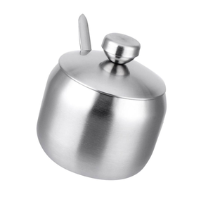 Pots à sucre en acier inoxydable de qualité supérieure, récipients à épices de cuisine, sucrier avec couvercle et cuillère - Product Image 5
