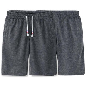 Pantalones Cortos Bermuda de Punto para Hombre, Color Sólido, con Cordón Ajustable, Bolsillos, Cintura Media, Tejido de Algodón Transpirable - Product Image 3