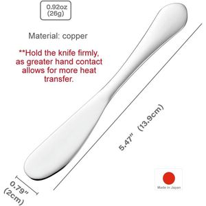 Couteau à beurre en cuivre à conductivité thermique exceptionnelle, couteaux de cuisine argentés pour une découpe et un étalage sans effort - Product Image 2