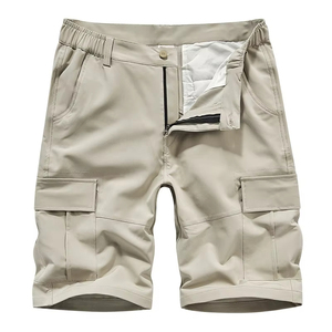 Shorts cargo vintage personnalisés en toile polyester/nylon pour hommes et garçons - Streetwear décontracté d'été, séchage rapide, respirant, avec cordon de serrage - Product Image 4