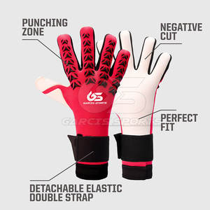 Gants de gardien de but de football rouge et blanc, antidérapants, respirants, légers, équipement d'entraînement de football - Product Image 5