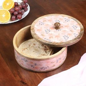 Pot à pain roti en bois au fini naturel pour la cuisine indienne traditionnelle et l'usage quotidien en cuisine - Product Image 6