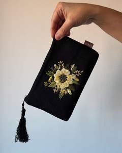 Handmade Beaded Wristlet Pouch Geometric Circle Seed Bead Coin Purse Glass Bead Zipper <b>Wallet</b> With Tassel Black Red Clutch Purse - Product Image 5