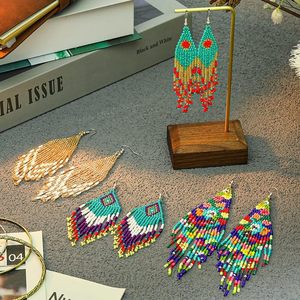 Pendientes Artesanales con Cuentas Bordadas a Mano para Mujer, Joyería de Moda, Estilo Étnico, para Festivales, Bodas y Celebraciones - Product Image 6