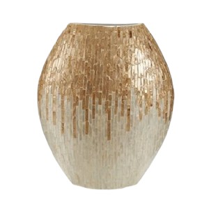Jarrón Decorativo de Concha Natural con Acabado de Madreperla para una Decoración Elegante de Mesa y del Hogar - Product Image 1