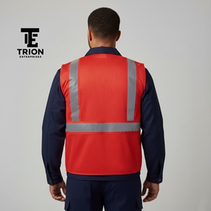 Chaleco de Seguridad 2026 OEM con Cinta Reflectante, Chaleco de Trabajo Impermeable con Luz LED Intermitente, Alta Visibilidad, Bolsillos Delanteros de Malla, Personalizable para Hombre - Product Image 3