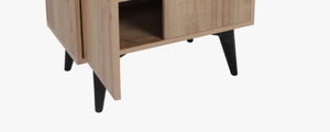 Premium Quality Natural Wood Storage Cabinet Modern Four Door Floor Standing Cupboard Stand for Home and Office Interior - Product Image 2