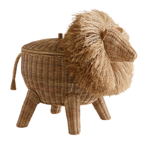 Cesta de Almacenamiento de Juguetes de Ratán con Forma de León, Cesto para Ropa Sucia, para Habitación Infantil, Muebles Hechos a Mano, Contenedor Duradero para Artículos Diversos, Venta al Por Mayor - Product Image 3