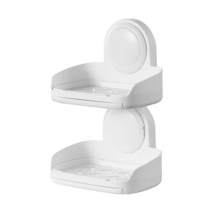 Doppio strato ventosa portasapone con vassoio di scarico comodo accessorio doccia - Product Image 1