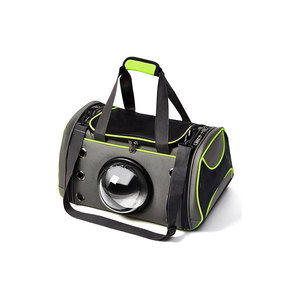 Soft-Sided Nylon Pet Carrier With Mesh Panel Zipper Closure For <b>Cats</b> Up To 10 Kg Black - Product Image 4