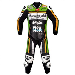 ชุดแข่งรถ Garrett Gerloff WSBK รุ่น Rawasaki 1 ชิ้น ทำจากหนังวัว/หนังจิงโจ้ สำหรับขี่มอเตอร์ไซค์/จั๊มสูทสำหรับขี่/ชุดหนังมาตรฐาน CE ระดับ 2 - Product Image 1
