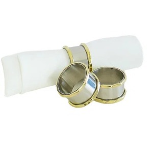 Brass Napkin Ring Round 4.5cm Width Table Decoration Accessory - Product Image 3