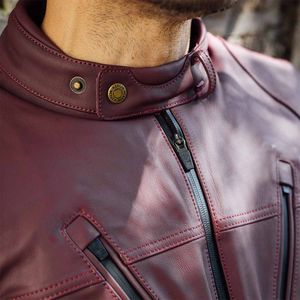 Veste en cuir de moto sur mesure de haute qualité, 100% cuir de vache véritable - Product Image 4