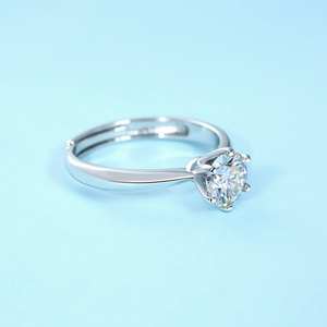 Anillo de Eternidad Moderno de Lujo Ecológico con Diamante Cultivado en Laboratorio Certificado por IGI, Corte Brillante Redondo, Banda de Plata, para Compromiso y Boda de Mujer - Product Image 3