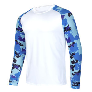 Men's Lightweight Button-up Quick Dry <b>100</b>% <b>Polyester</b> Windproof <b>Shirt</b> Breathable UV Protection Custom Logo Fishing Print - Product Image 1