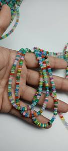 Perles facettées rondes en opale disco naturelle de qualité supérieure, taille 4 mm à 5 mm, perles en opale disco arc-en-ciel pour la fabrication de bijoux - Product Image 4