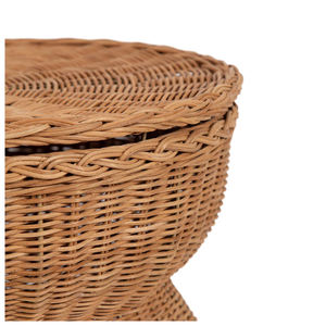 Tabouret en rotin fait main, meubles tissés naturels, tabouret décoratif d'appoint, fabricant, usine, grossiste, exportateur - Product Image 3