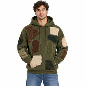 New Fashion Patchwork Hoodies <b>Warm</b> <b>Fleece</b> Patchwork Hoodies Casual Wear Patchwork Hoodies For Online Sale - Product Image 1