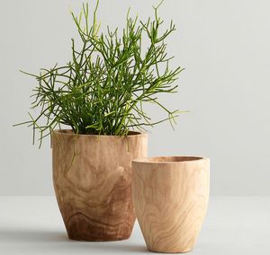 New Designed Hand Carving Rustic Wooden Custom Shape Vase for <b>Table</b> Top Decor at Wholesale Rates From Indian Supplier - Product Image 2