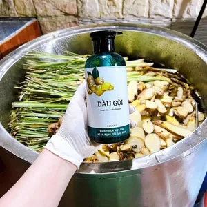 Shampoo liquide au gingembre frais et à la citronnelle |   Soins capillaires et du cuir chevelu bio anti-graisse pour cheveux gras – Vietnam - Product Image 3