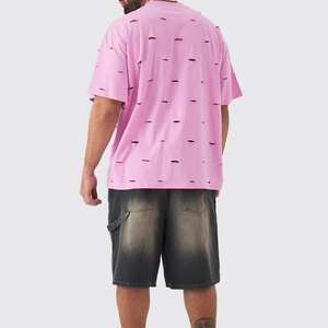 เสื้อยืดคอกลมผ้าฝ้ายคุณภาพสูงสำหรับผู้ชาย สไตล์แฟชั่นฤดูร้อน รับผลิตตามแบบ OEM พร้อมสกรีนโลโก้ - Product Image 3