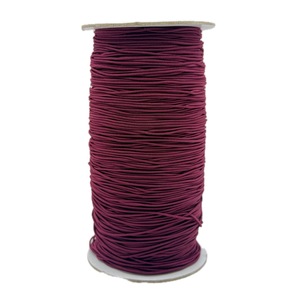Cordon élastique tressé rouge foncé n°4 de 1,2 mm, 288 yards, 100 % nylon haute ténacité, corde élastique écologique pour textiles de maison et chaussures - Product Image 1
