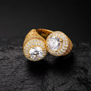 Iced Lab Grown Filled Diamond 18k IGI Certified Hip Hop <b>Ring</b> Shiny Luxury Large <b>Statement</b> Band Unisex Fashion Gift - Product Image 3
