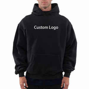 Custom Logo Heavyweight Oversized Hoodie Men Streetwear High Quality Cotton Fleece <b>Plain</b> <b>Grey</b> Blank Unisex Pullover <b>Hoodies</b> - Product Image 5