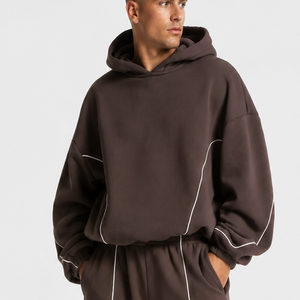 Sudadera con Capucha Personalizada con Logotipo para Hombre, Estilo Espresso Contrastline, Sudadera Casual Extra Grande para Hombre, Sudadera con Capucha de Felpa Premium para Hombre - Product Image 1
