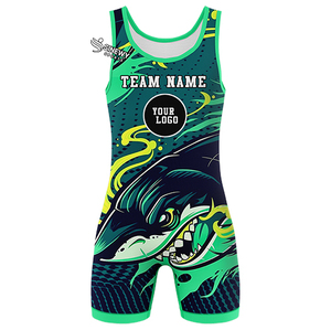 Custom Sublimation Printing Spandex/Polyester Stretch <b>Professional</b> Wrestling Singlet Competition Uniform Lightweight Quick Dry - Product Image 4