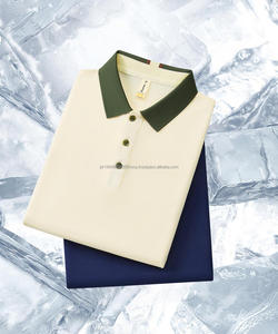 Camiseta Polo de Verano para Hombre, de Seda Helada, Estilo Casual de Negocios, Manga Corta, Versátil, Transpirable, con Cuello Camisero y Bloques de Color - Product Image 5