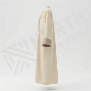 Venta al por Mayor de Ropa Islámica Modesta de Color Sólido, Abayas Musulmanas, Vestidos Elegantes para Mujer, Prendas de Moda, Pedidos Personalizados al por Mayor - Product Image 3