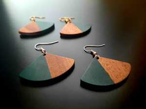 MN EXPORTS - Joyería de Moda Hecha a Mano con Resina y Madera, Pendientes Geométricos Colgantes, Estilo Boho para Mujer, Regalo para Fiestas, Accesorios de la India - Product Image 2