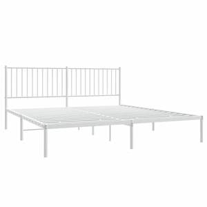 Base de Cama Doble de Acero con Recubrimiento en Polvo Blanco, Categoría de Productos de Camas Metálicas - Product Image 4