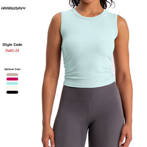 Top Deportivo Estilo Deportivo para Mujer, Cuello Redondo, Sexy, de Nailon y Elastano, Sin Mangas, para Yoga, Gimnasio y Ejercicio - Product Image 2