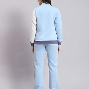 Chándal de secado rápido para mujer, 100% algodón, color azul cielo, transpirable, con logotipo personalizado, servicio OEM. - Product Image 2