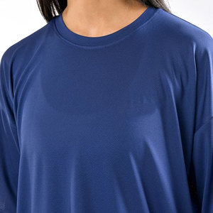 Camiseta Deportiva Larga de Verano para Mujer, Ropa Deportiva para Gimnasio, Yoga, Talla Grande, 100% Poliéster, Secado Rápido, Corte Ajustado - Product Image 3