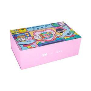 Caja de Embalaje de Cartón Rígido Plegable Magnética Rosa Ecológica de Lujo Personalizada con Doble Cajón Abatible y Recubrimiento UV - Product Image 2