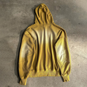 Custom Men's New Spring Waffle Thermal Hoodie Fleece Acid Washed Vintage Design No Strings Hoodies <b>Zip</b>-Up Jacket With <b>Hooded</b> - Product Image 3