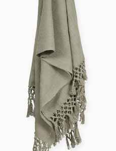 Manta decorativa tejida 100% algodón estilo bohemio con borlas para sofá y cama - Product Image 5