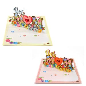 การ์ดอวยพรป๊อปอัพสำหรับ3D คอลเลกชันที่กำหนดเองกระดาษพิมพ์ออฟเซ็ตจำนวนมากไม่มีเพลง - Product Image 1