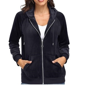 Haut court sexy en velours avec fermeture éclair, style clubwear, pour yoga, entraînement, sport, hiver, pour filles - Product Image 5