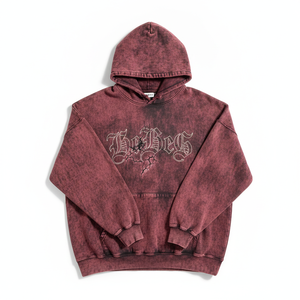 Sweat-shirt à capuche oversize pour homme, imprimé tie-dye rouge craquelé, logo sur le devant, poche, en coton French Terry, pour l'automne, nouveau design - Product Image 6