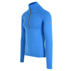 Men's Long Sleeve <b>Stand</b> Collar Zipper Closure <b>Cycling</b> Jersey with Quick Dry Breathable Polyester/Cotton Fabric - Product Image 3