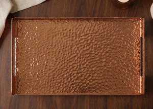 Creative hot sale <b>metal</b> Copper Decorative Tray designed with embossed antique patterns for exclusive table presentations Home - Product Image 6