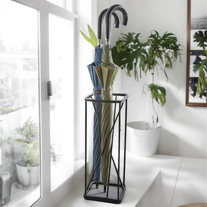 Paragüero de metal con acabado de latón antiguo, soporte decorativo vintage independiente para paraguas y bastones, para decoración del hogar en el pasillo. - Product Image 6