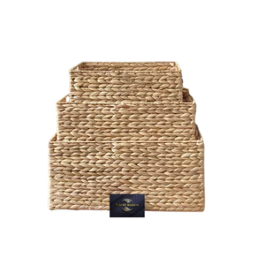 Natural Water Hyacinth Storage <b>Basket</b> Eco Friendly Woven Storage Box For Home Organization Vietchoice - Product Image 5